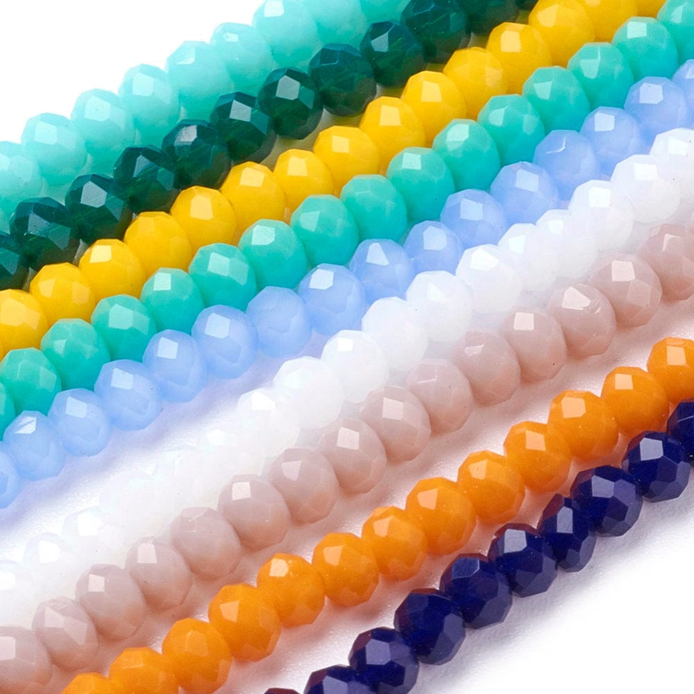Glasperler Mix, 3,5x4mm, 10 Strenge - Uniq Perler - 0001489185