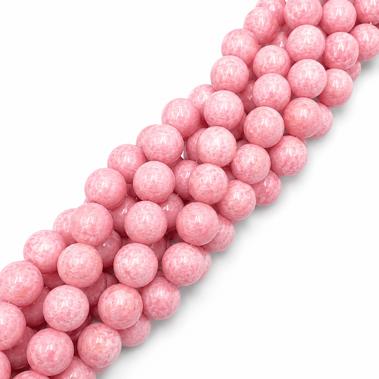 Glasperler – Pink, Runde (14mm) - Uniq Perler - 124963