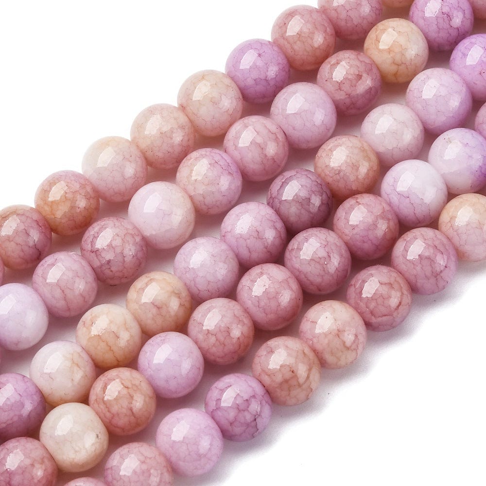 Glasperler – Rosa, Runde (8,5mm) - Uniq Perler - 114685