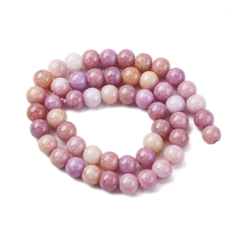 Glasperler – Rosa, Runde (8,5mm) - Uniq Perler - 114685