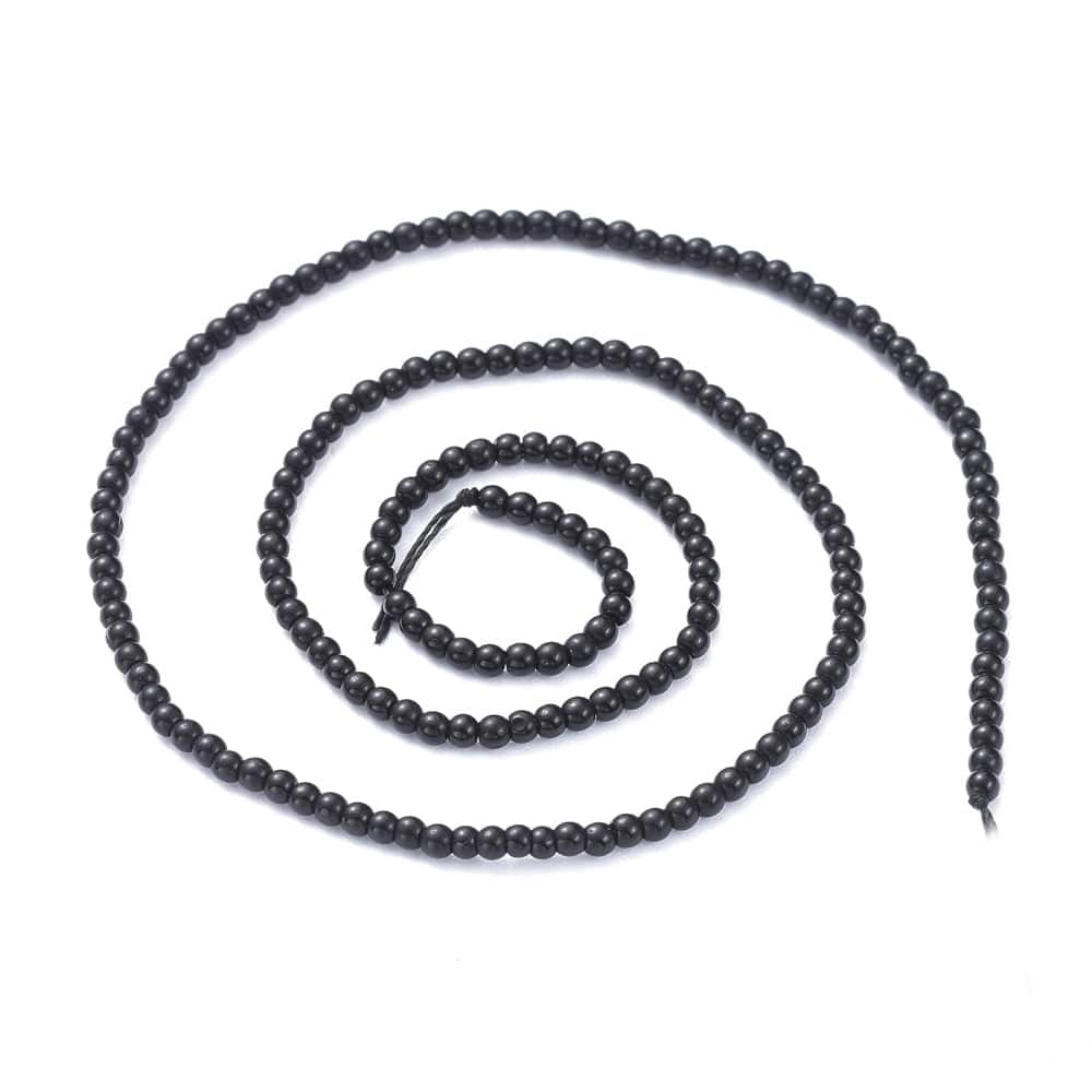 Glasperler, Sort, 2,5mm - Uniq Perler - 5551113