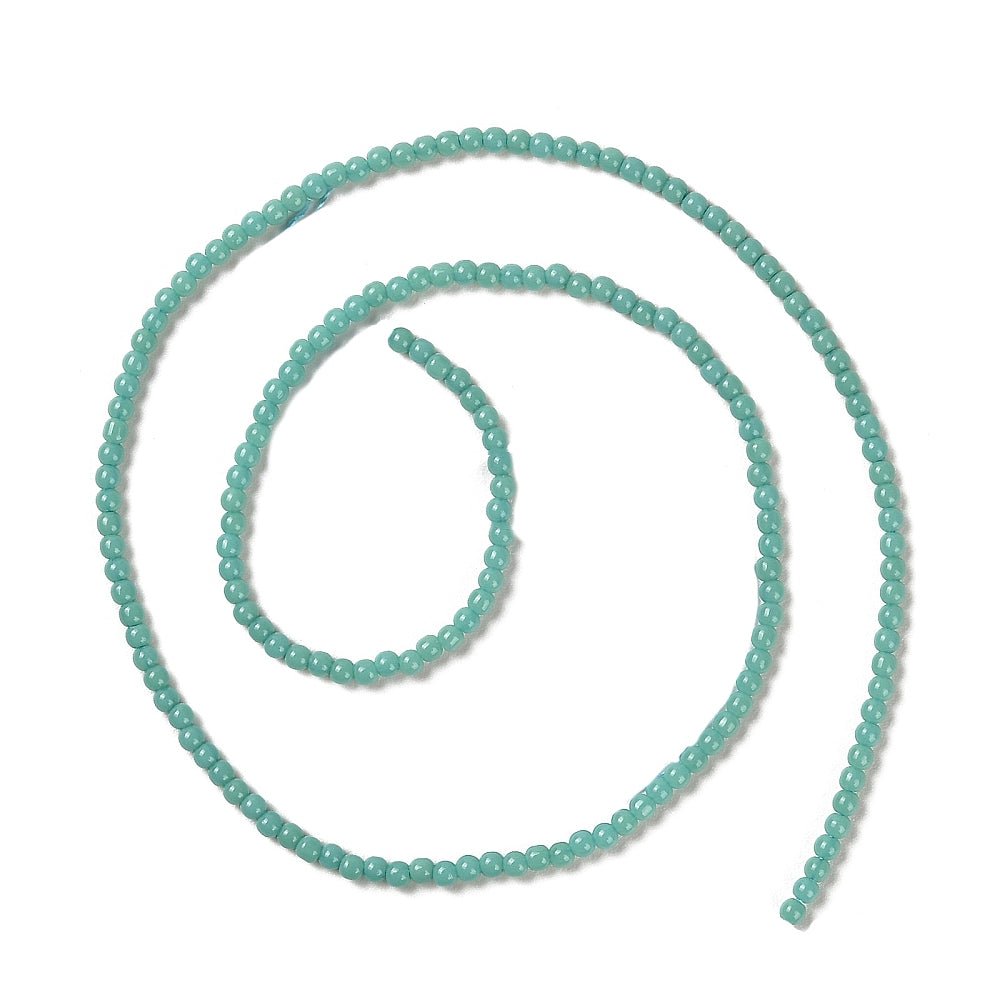 Glasperler – Turkis, Runde (2~2,5mm) - Uniq Perler - 123763