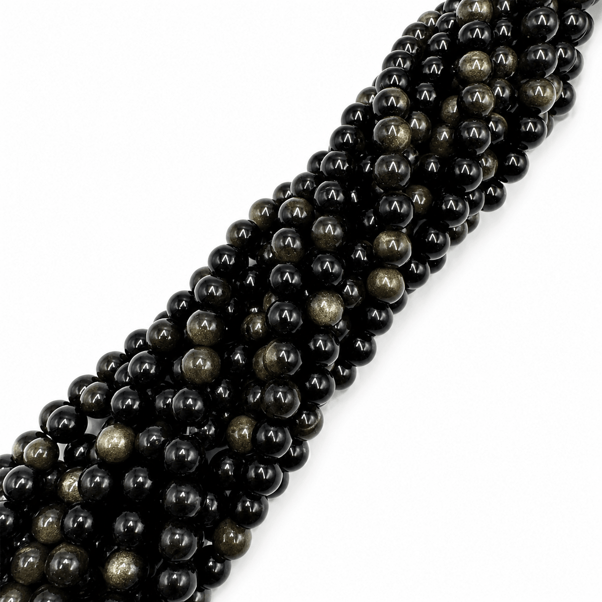 Golden Obsidian Perler – Rund (10mm) - Uniq Perler - 118046