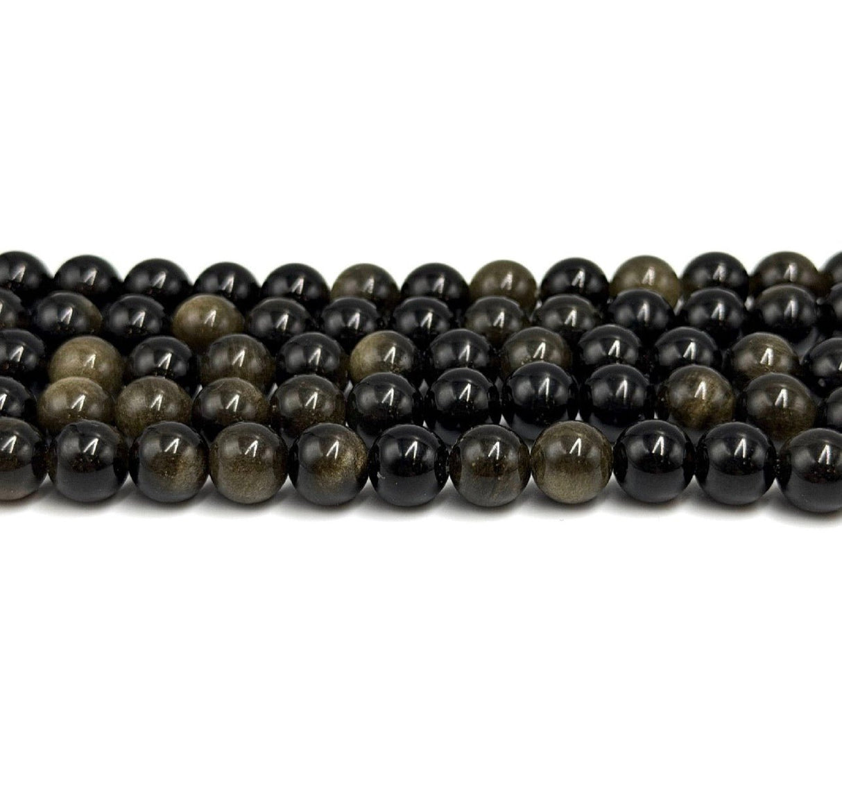 Golden Obsidian Perler – Rund (6mm) - Uniq Perler - 118050