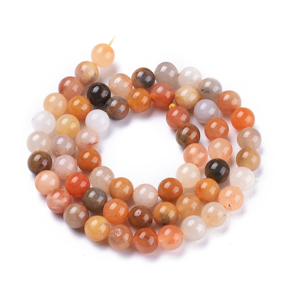 Golden Silk Jade Perler – Runde (6,5mm) - Uniq Perler - 125992
