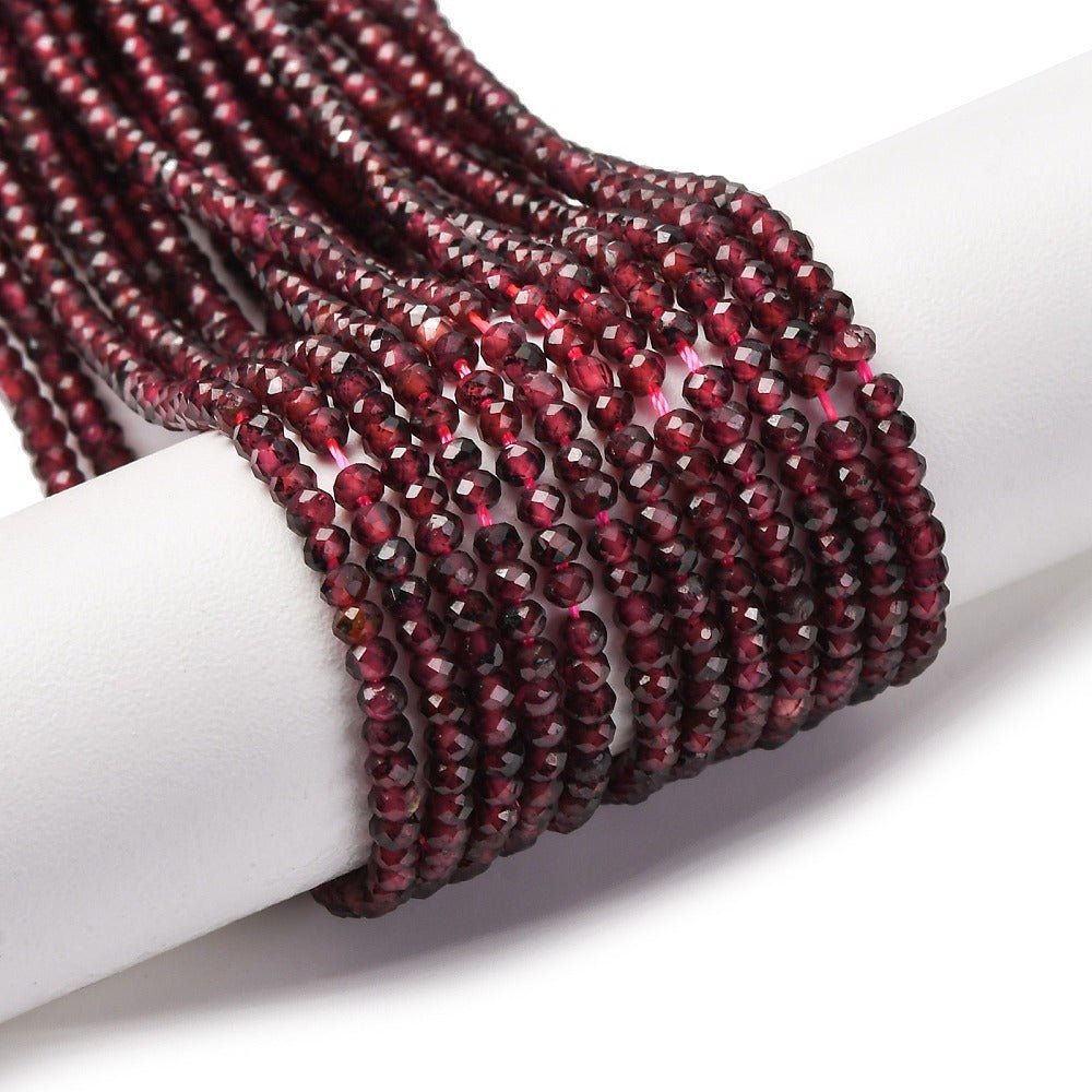 Granatperler – Fasetterte (3x2mm) - Uniq Perler - 116974