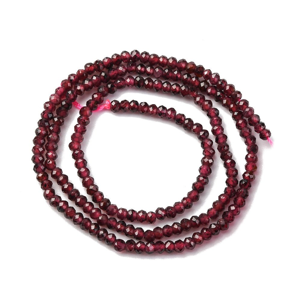 Granatperler – Fasetterte (3x2mm) - Uniq Perler - 116974