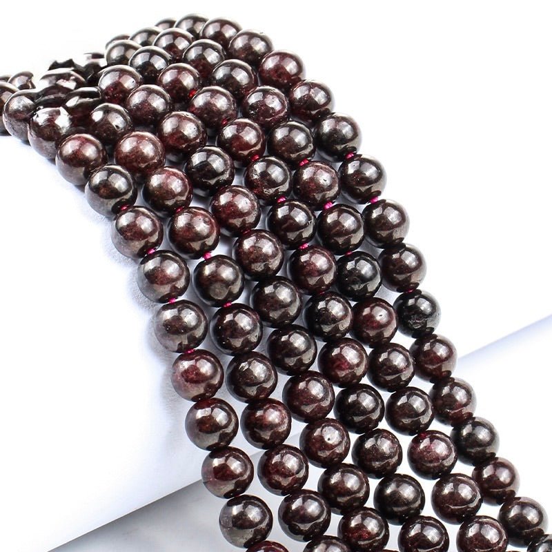 Granat Perler – Mørk Rød (10mm) - Uniq Perler - 117903