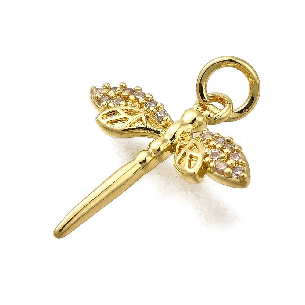 Vergoldet mit Gold, mit kubischem Zirkonia – Goldschmied, langlebig 18K Vergoldet Messing (18x17x2.5mm)