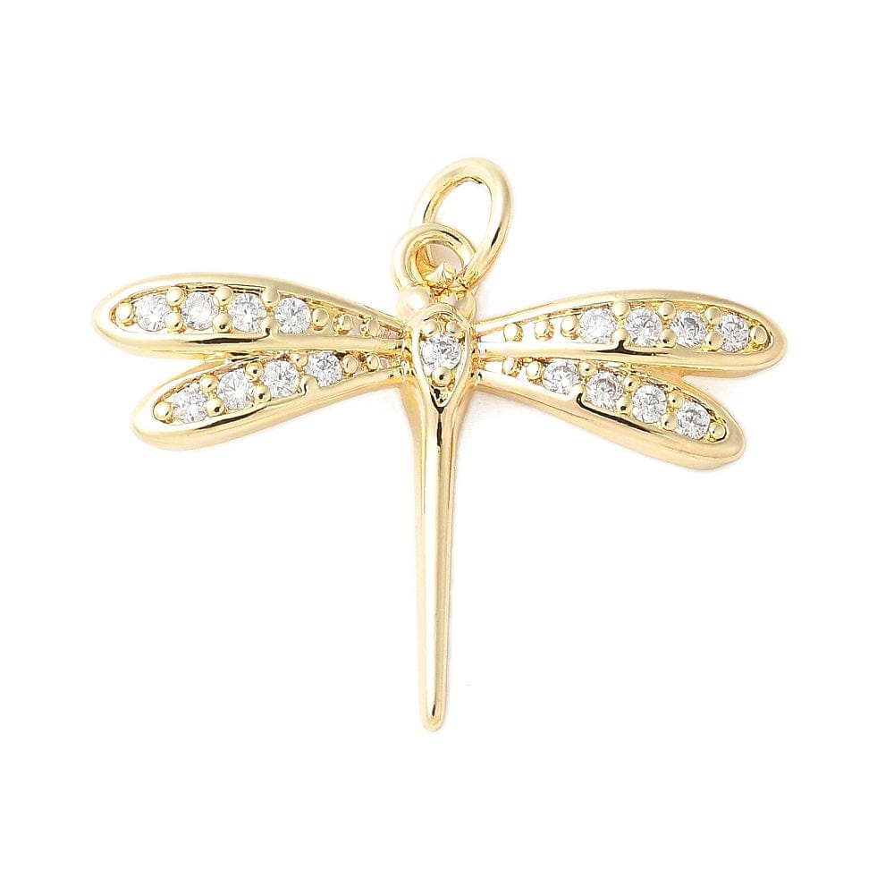 Guldsmede Vedhæng - 18K Forgyldt, Zirkonia (19x25mm) - Uniq Perler - 115448