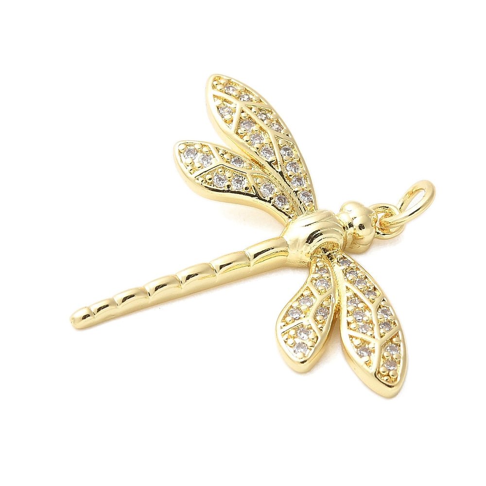 Guldsmede Vedhæng - Zirkonia, 18K Forgyldt (27x31mm) - Uniq Perler -