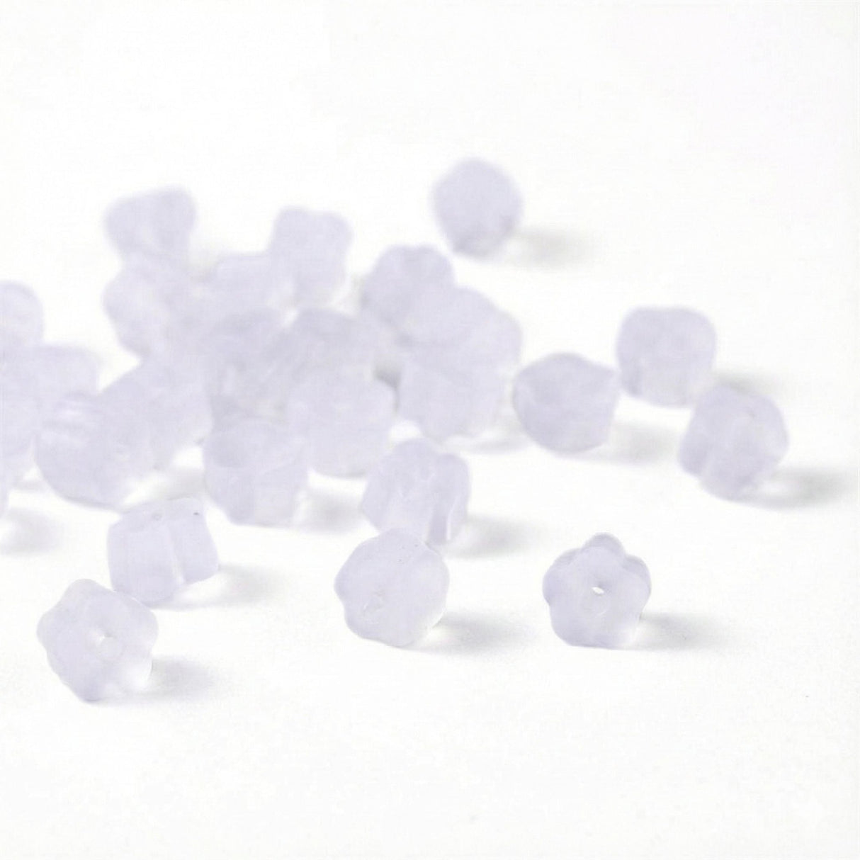 Gummi Bagstoppere Til Øreringe - (4x2.5mm), 100 stk - Uniq Perler - 122335