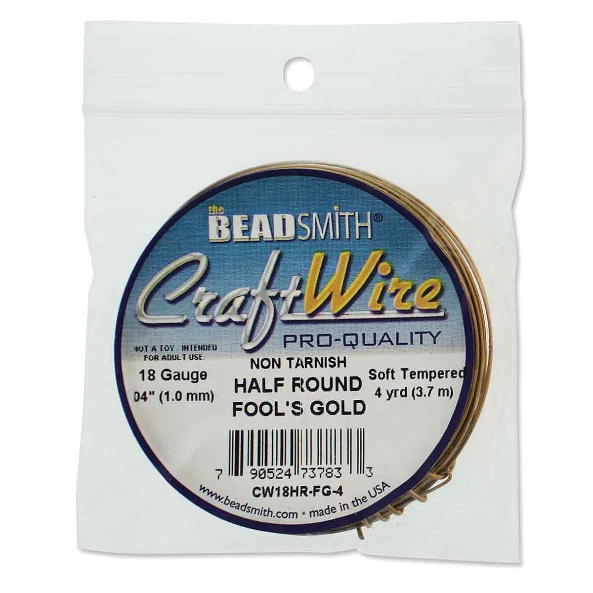Halv rund Wire 1 mm – Langtidsholdbar forgyldning (3,6m) - Uniq Perler - 121641