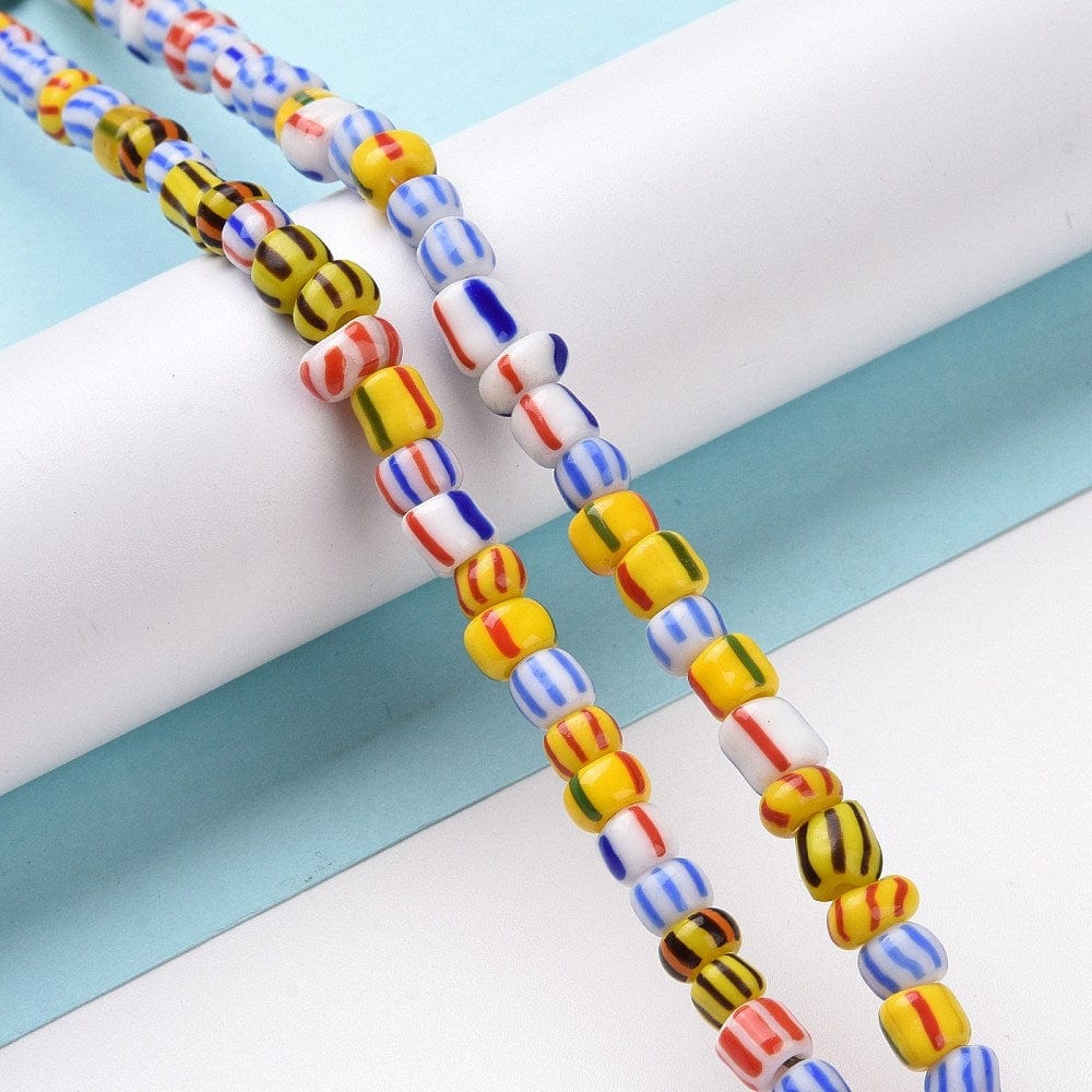 Håndlavede Lampwork Glasperler, (4,5 - 6,5mm) - Uniq Perler - 111306