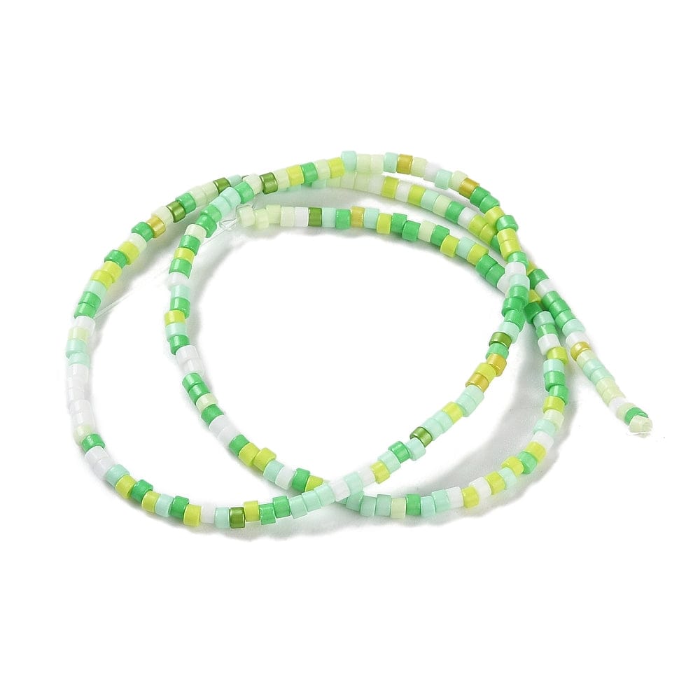 Håndlavet Glasperler, Grøn, 2,5x2mm - Uniq Perler - 112757