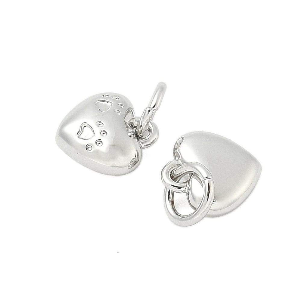 Hjerte med hunde poter, langtidsholdbar, str. 8x8x3,5 mm - Uniq Perler - 115493