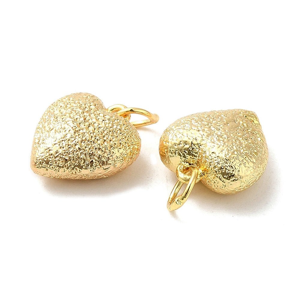 Hjerte Vedhæng – Langtidsholdbar Forgyldt (13x11mm) - Uniq Perler -