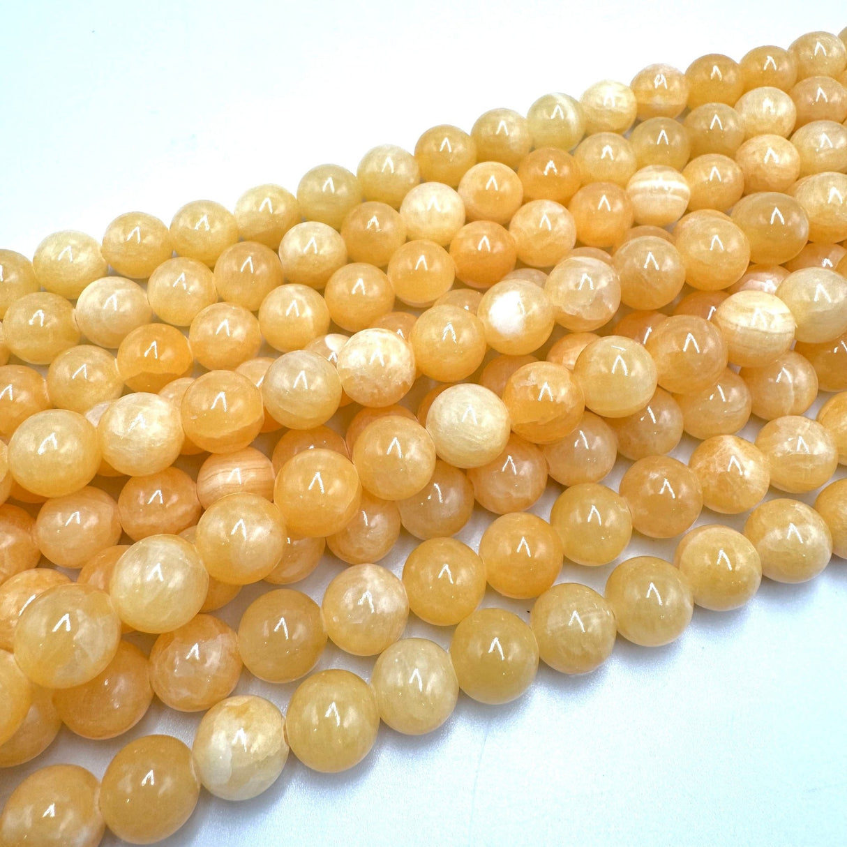 Honning Kalsit - Gul (10mm) - Uniq Perler - 115373