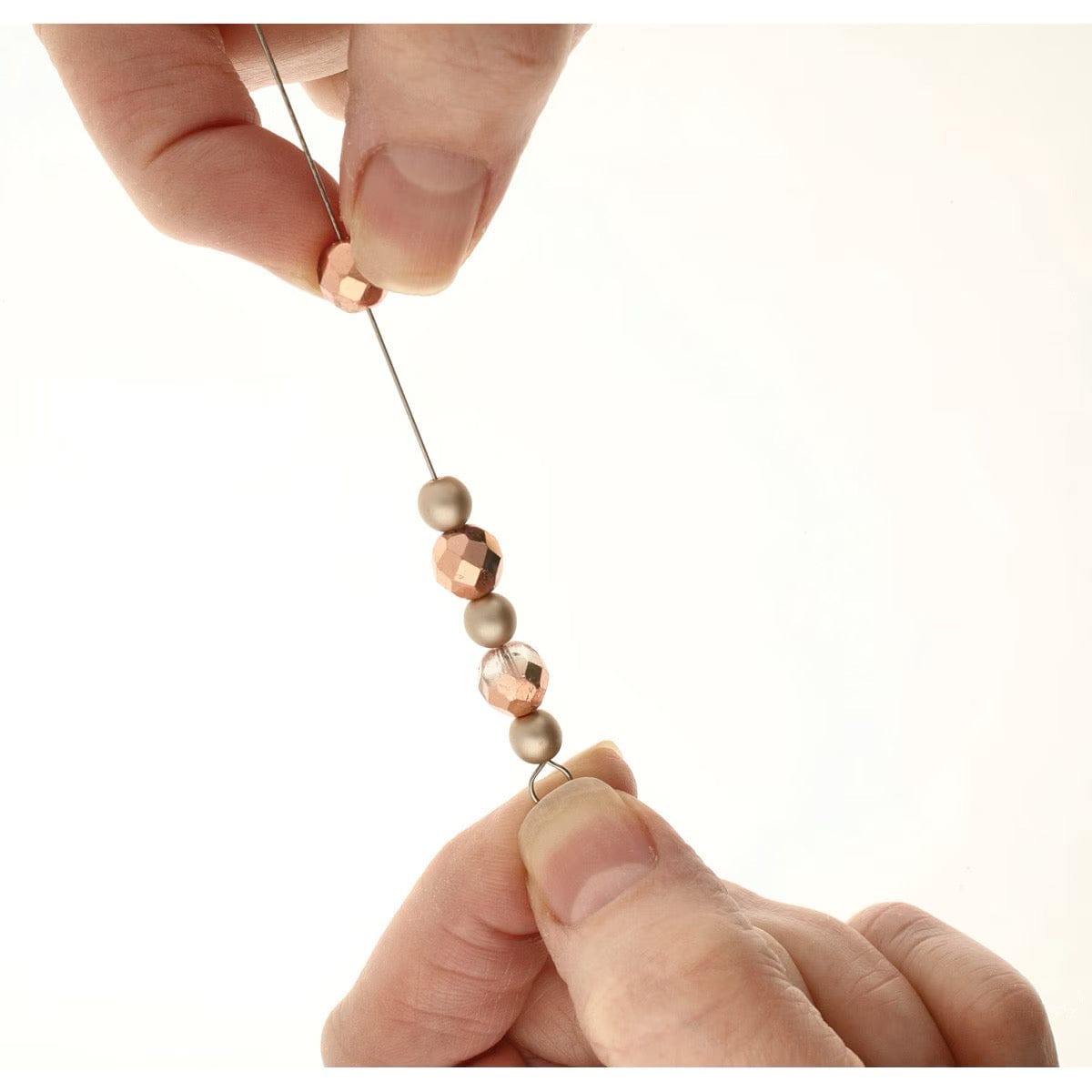 Hook Eye Needle - Lang Nål Med Krog Til Perler (25cm) - Uniq Perler - 558866