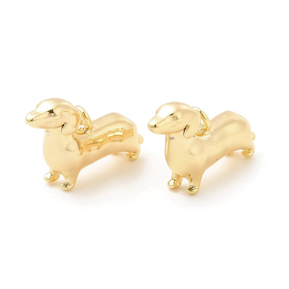 Hunde Vedhæng – 18K Forgyldt (10x4x16mm) - Uniq Perler - 0000014708