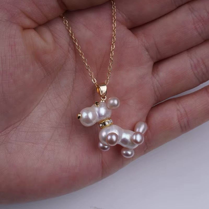 Hunde Vedhæng Lavet af Ferskvandsperler - Uniq Perler - 034721