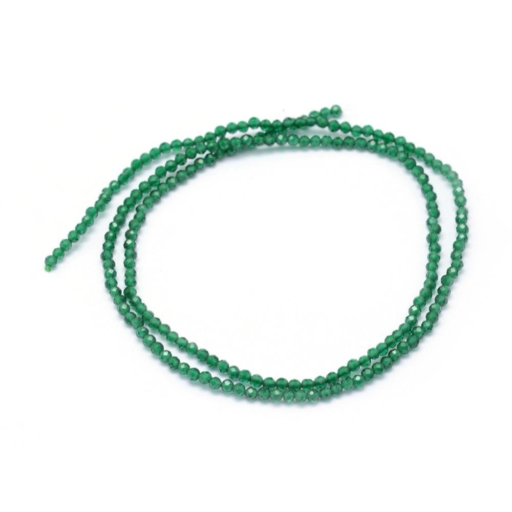 Imiteret Smaragd Perler – Grøn, Facetterede, Runde (2~3mm) - Uniq Perler - 126021