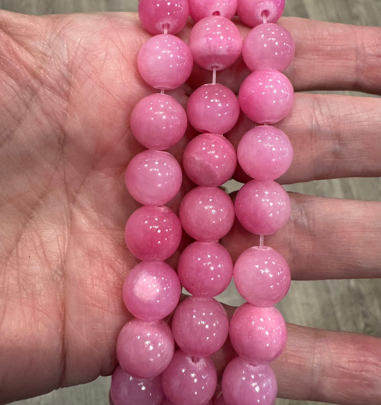 Jade Mashan Jade, Pink, (10mm)