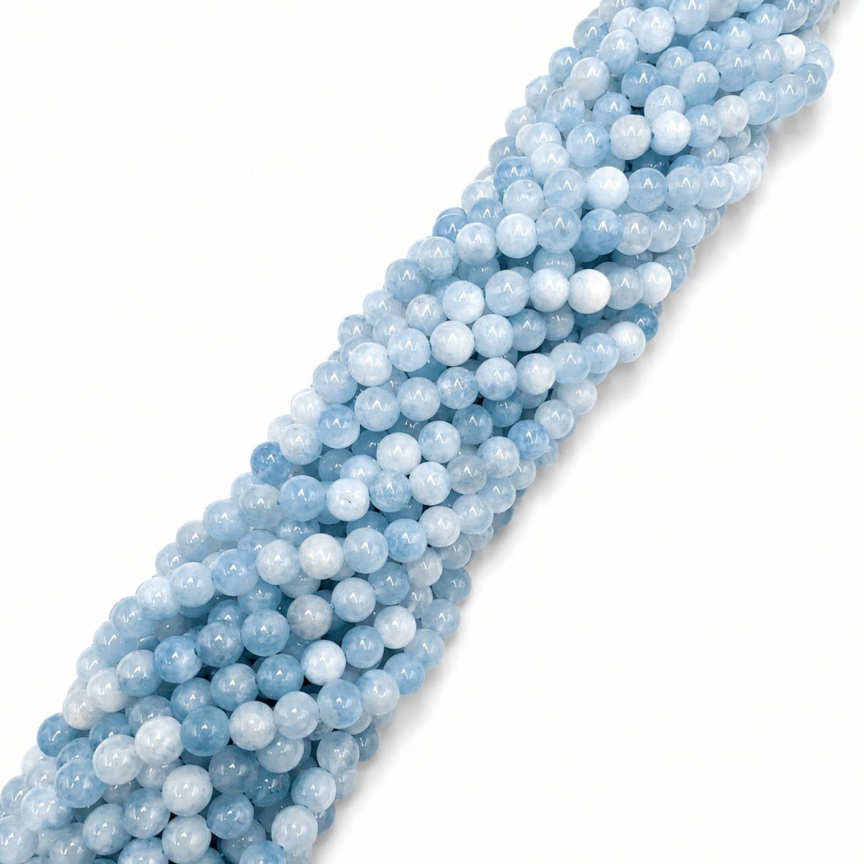 Jade Perler – 2 - Farvet Blå (6mm) - Uniq Perler - 117612