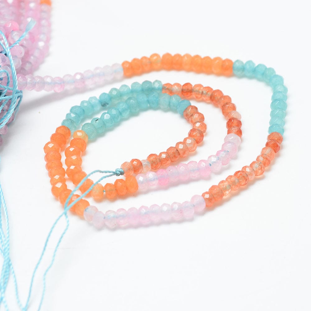 Jade Perler, Farve Mix, Rondel, (4x3mm) - Uniq Perler - 635383