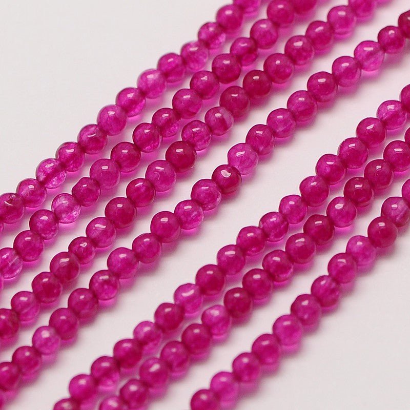 Jade Perler – Fuchsia, Runde (3mm) - Uniq Perler - 123784