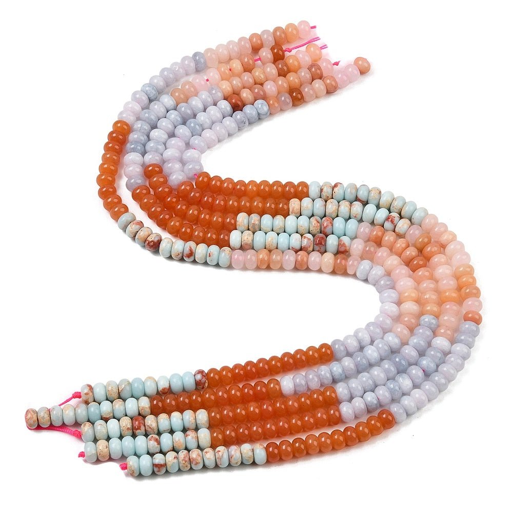 Jade Perler – Gradueret, Rondel (8,5x4,5~5,5mm) - Uniq Perler - 122425