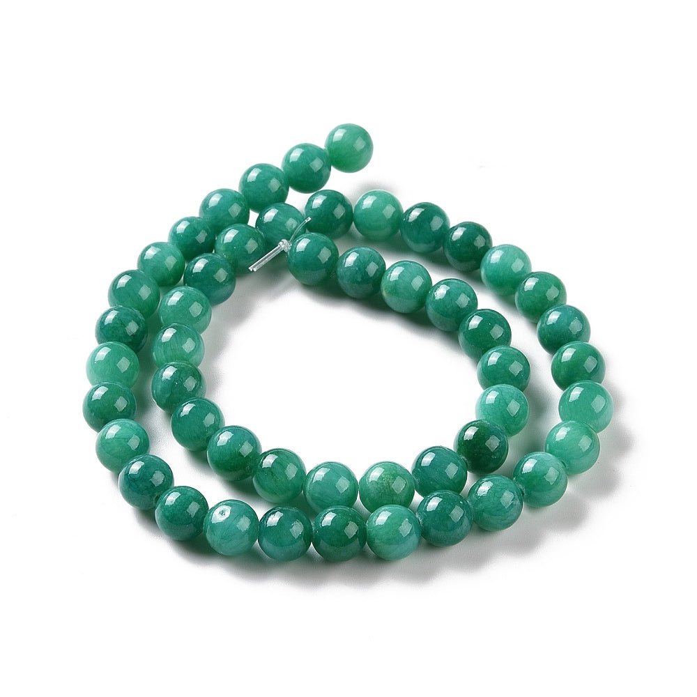 Jade Perler – Grøn, Runde (8mm) - Uniq Perler - 123650