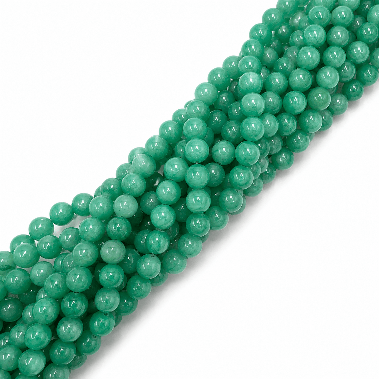 Jade Perler – Grøn, Runde (8mm) - Uniq Perler - 123650