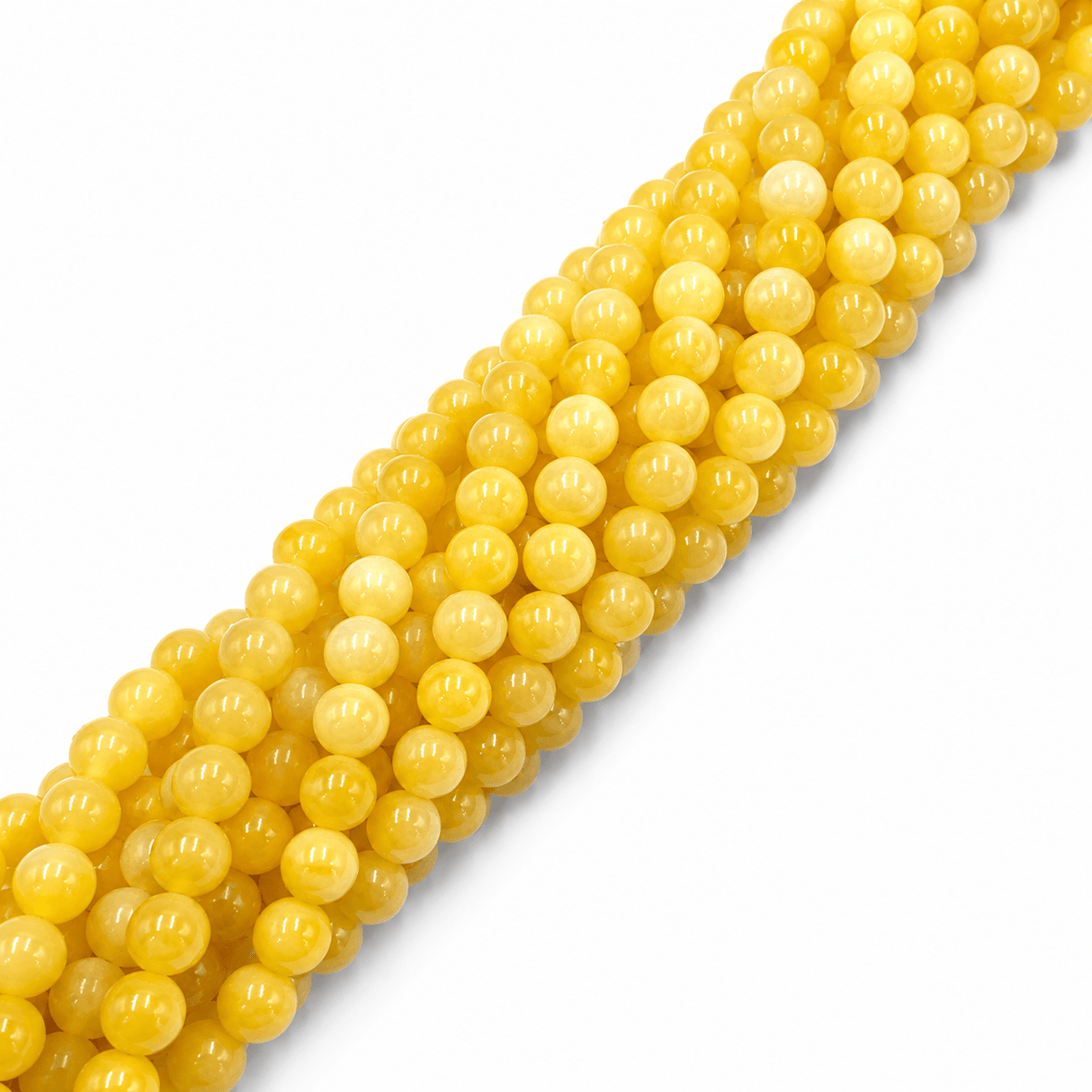 Jade Perler – Gul, Runde (8mm) - Uniq Perler - 124524