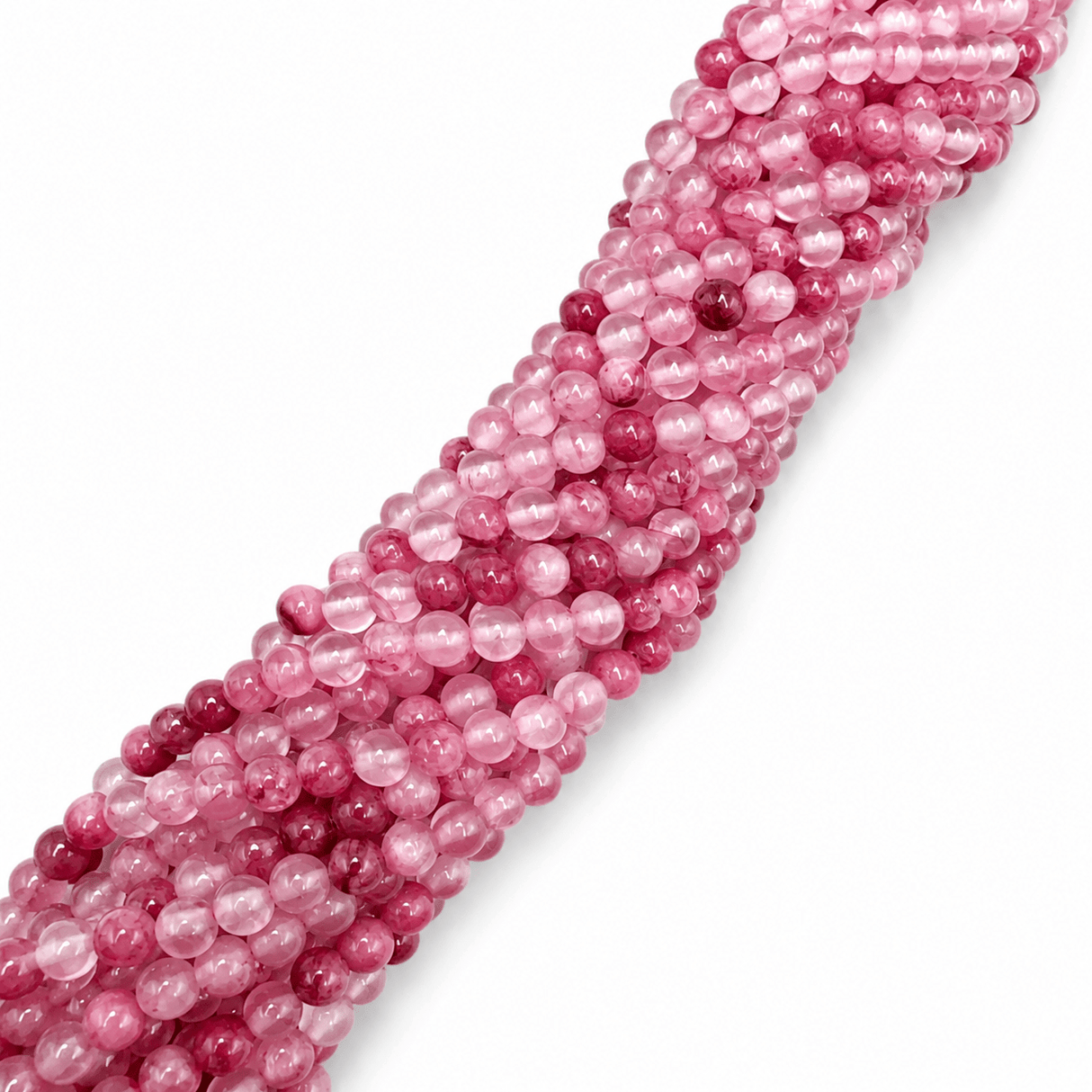 Jade Perler – Misty Rose, Rund (4mm) - Uniq Perler - 468631