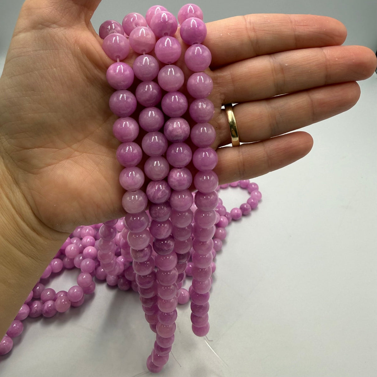 Jade Perler - Orkide Rosa (10mm) - Uniq Perler - 116173