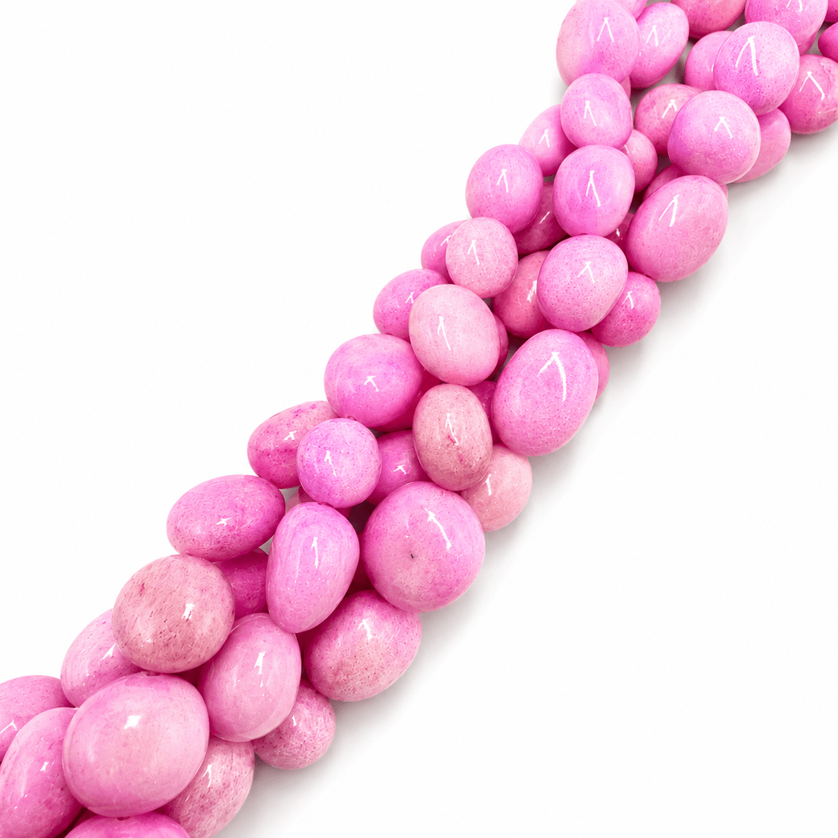 Jade Perler – Pink, Nuggets (9,5~13x9~12x9~15mm) - Uniq Perler - 123753