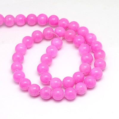 Jade Perler – Pink, Rund (8mm) - Uniq Perler - 115083