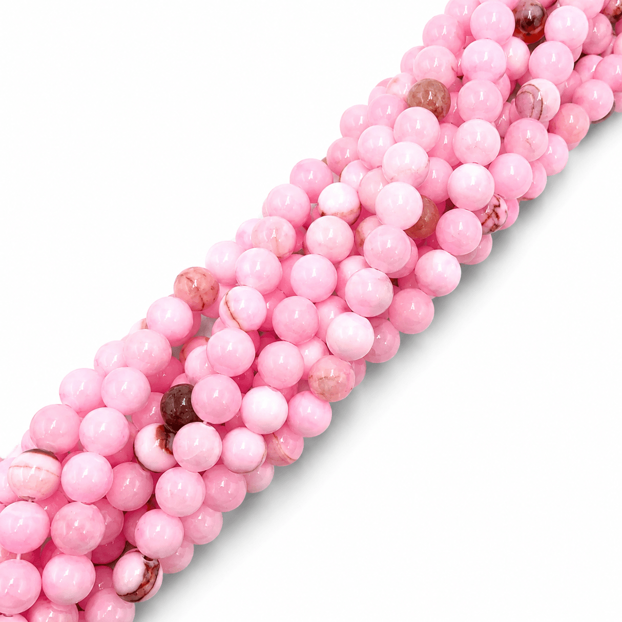 Jade Perler – Pink, Runde (8.5mm) - Uniq Perler - 119063