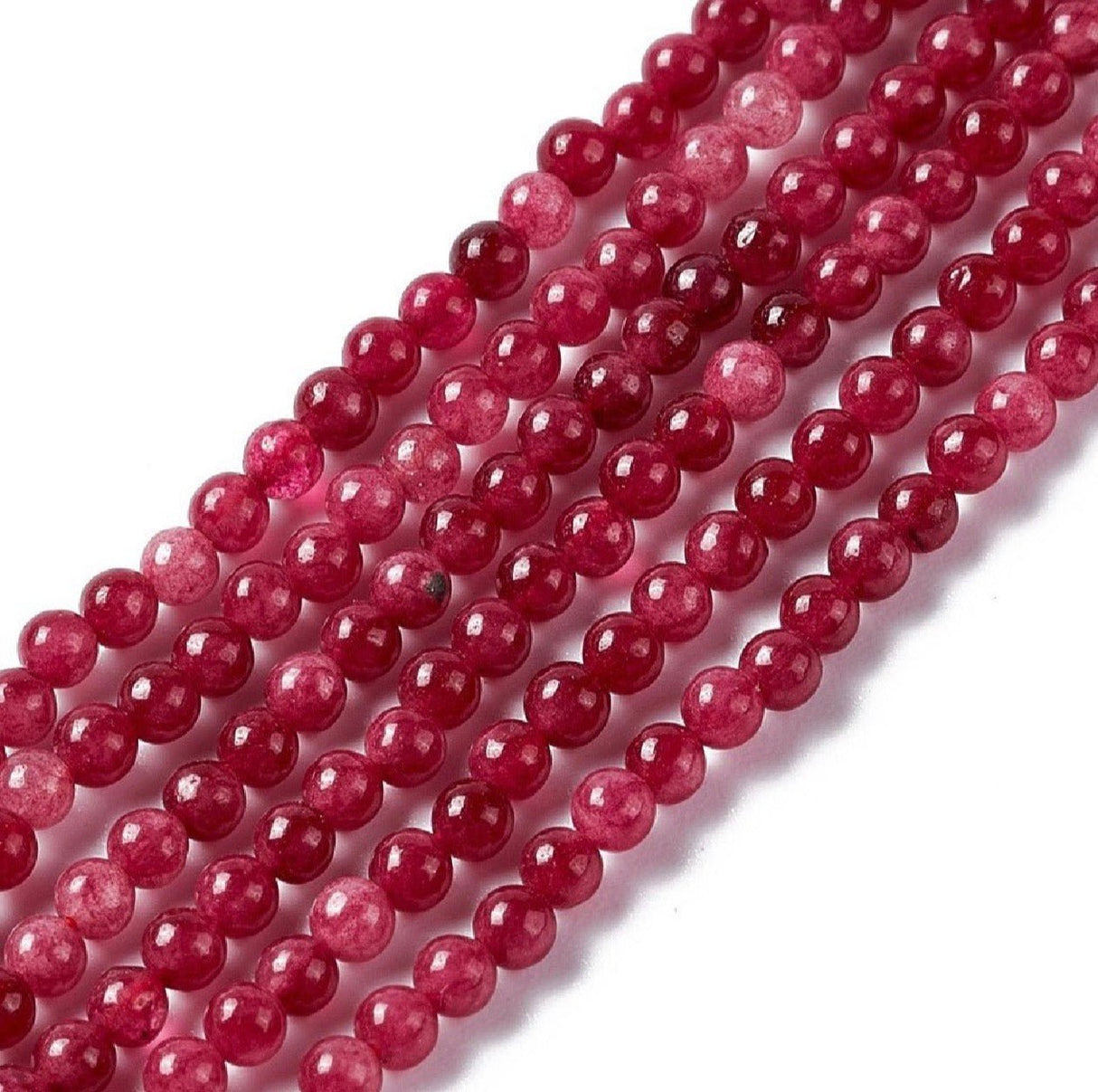 Jade Perler – Rød, Runde (2,5~3mm) - Uniq Perler - 123776