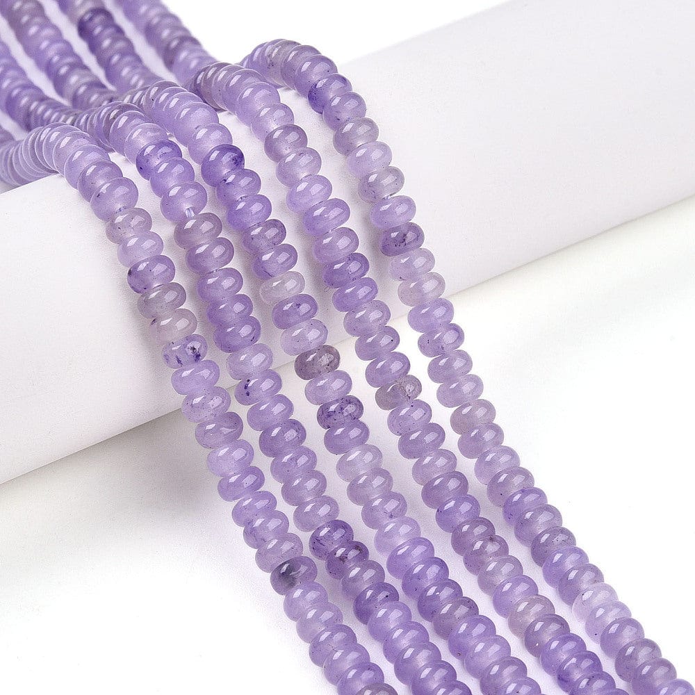 Jade Perler - Rondel, Lilla (4,5mm) - Uniq Perler - 114913