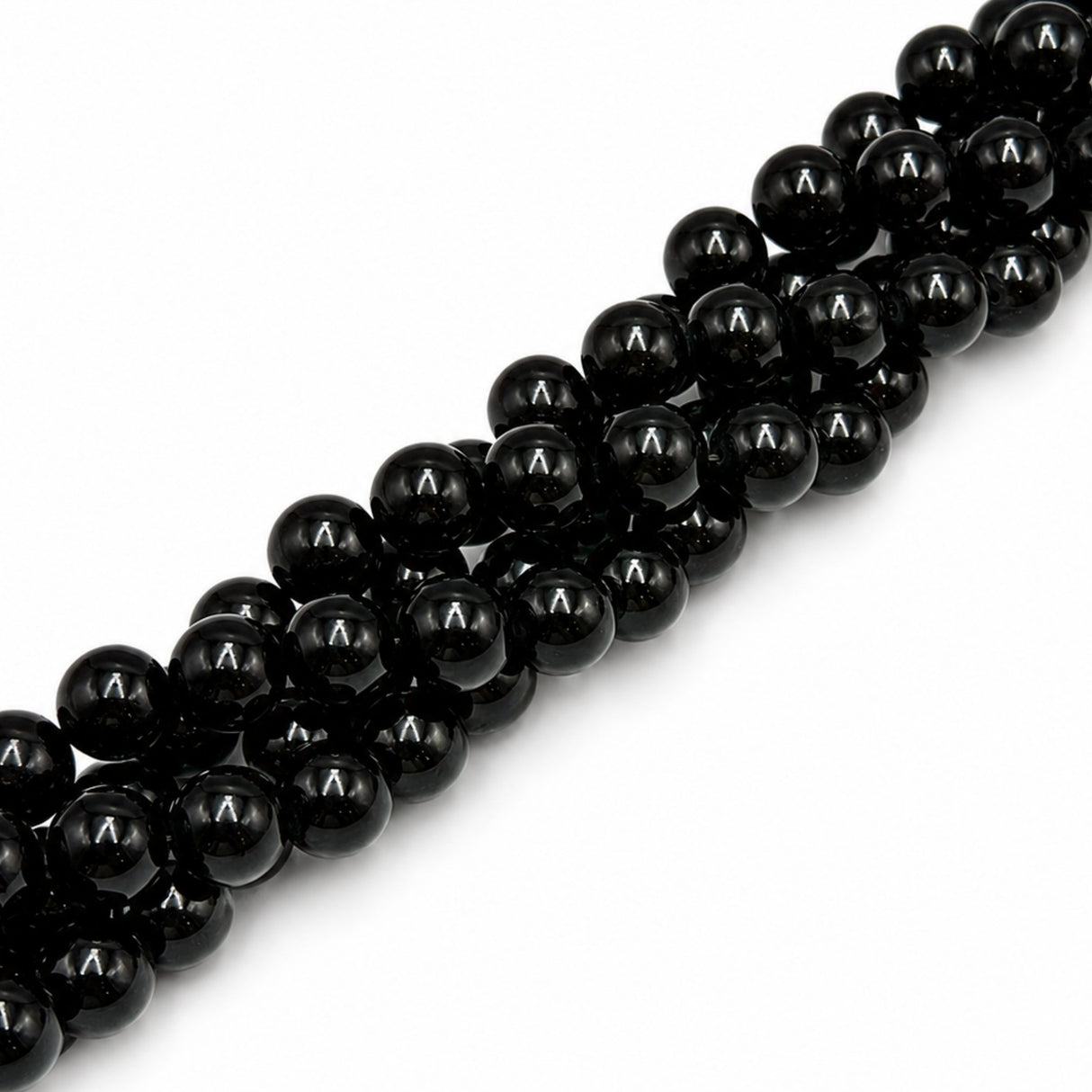 Jade Perler – Runde, Sort (14mm) - Uniq Perler - 125222