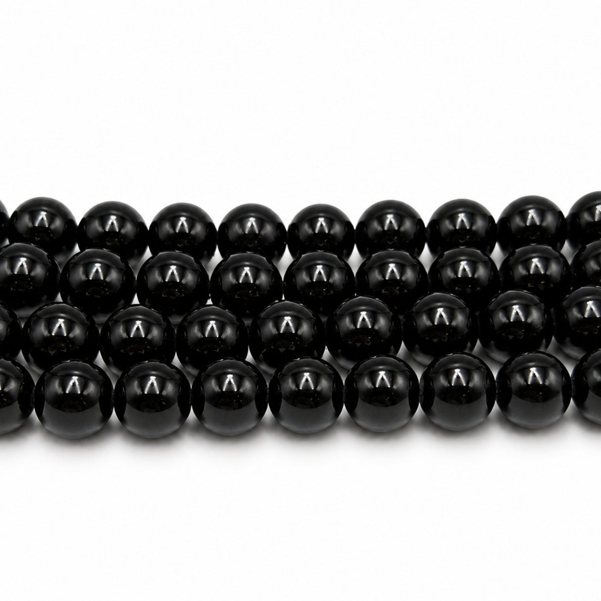 Jade Perler – Runde, Sort (14mm) - Uniq Perler - 125222