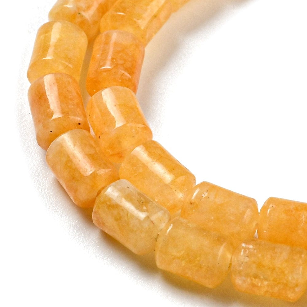 Jade Perler, Tøndeform, Gul, (6x4,2mm) - Uniq Perler - 113027