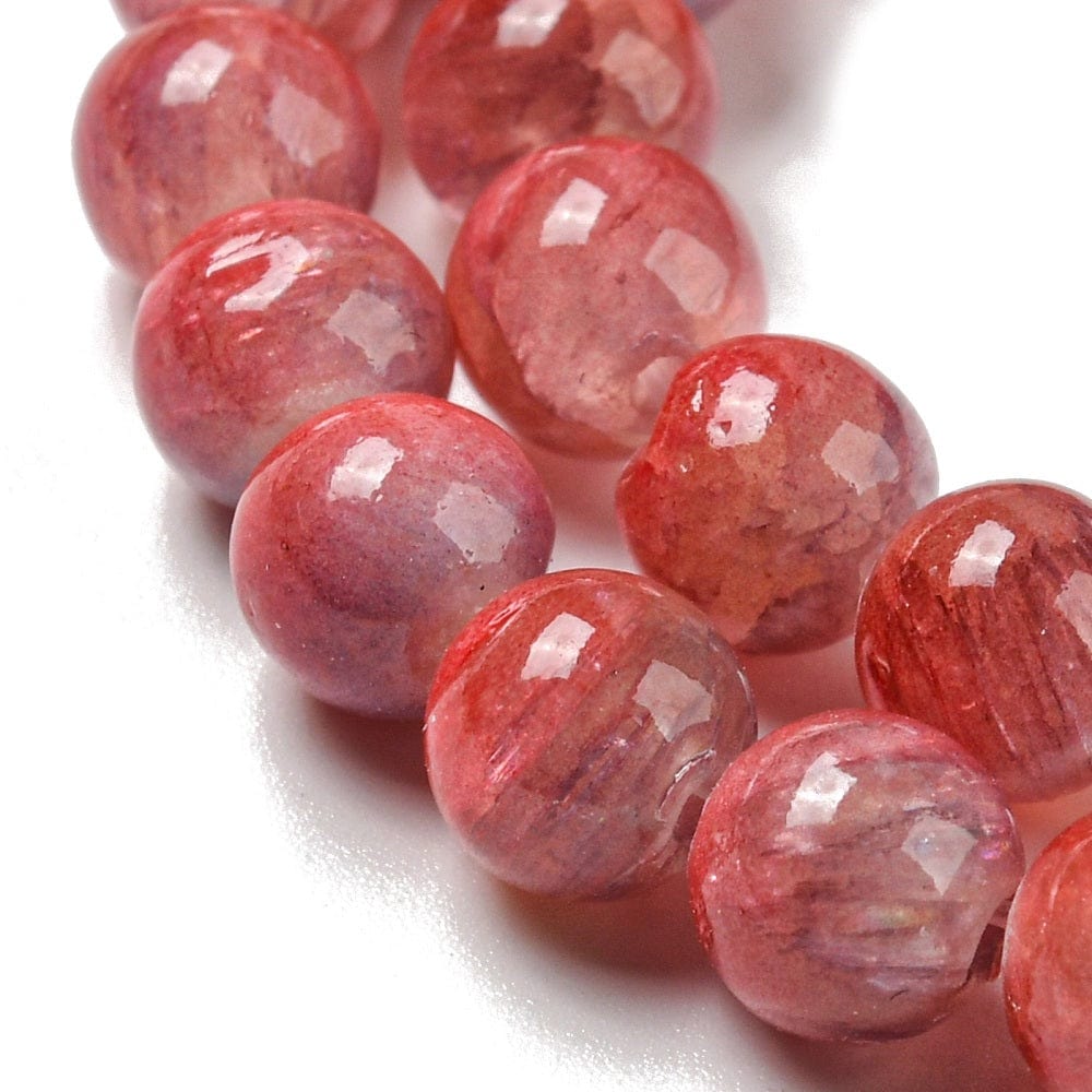 Jade, Rød, 6mm - Uniq Perler - 112226