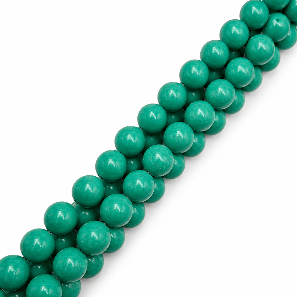 Jade - Runde Grøn (12mm) - Uniq Perler - 116998