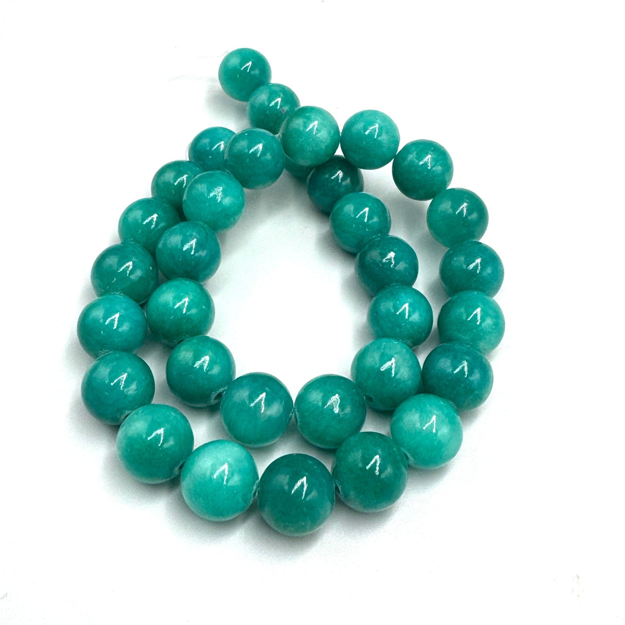 Jade - Runde Grøn (12mm) - Uniq Perler -