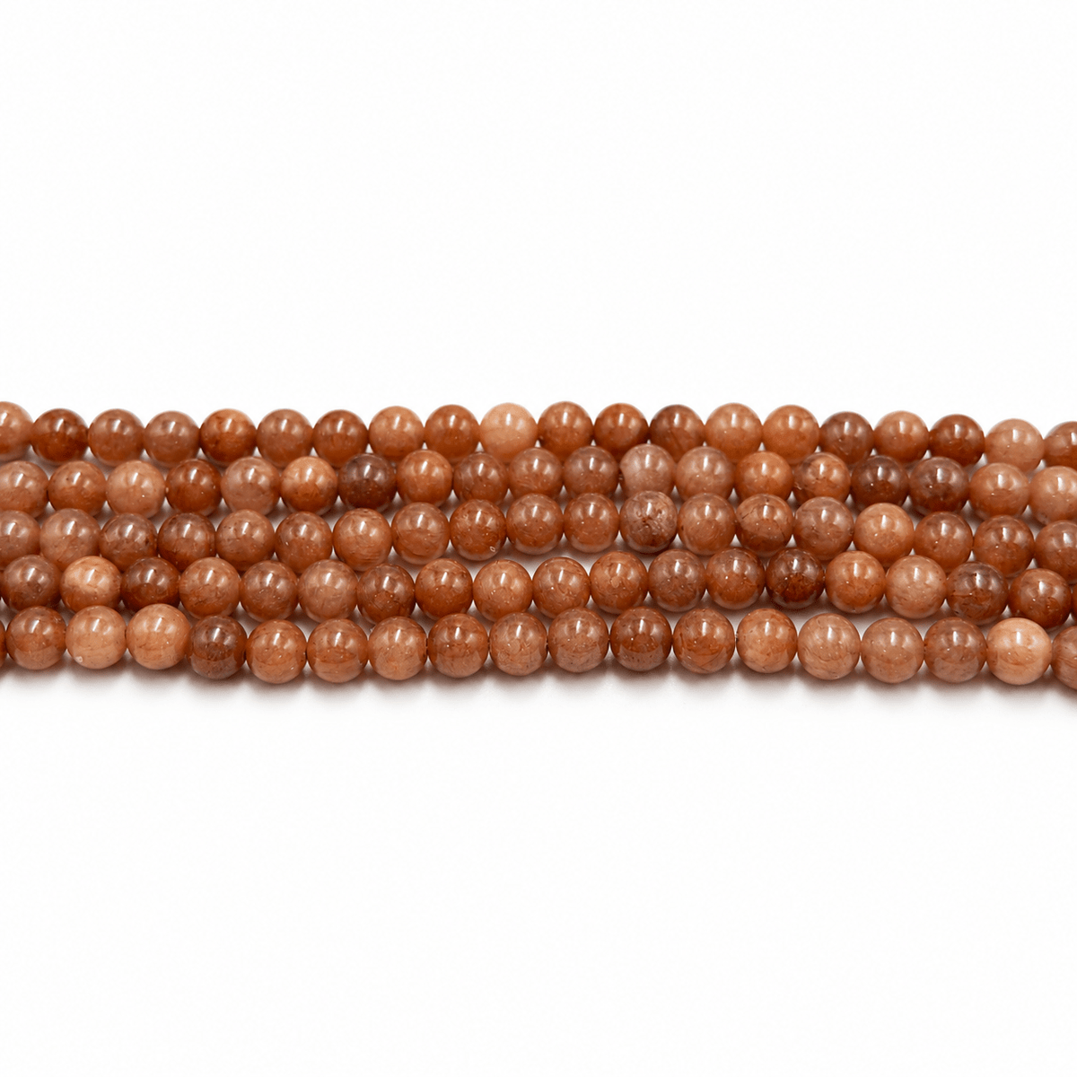 Jade Sten - Brun (6mm) - Uniq Perler - 112876