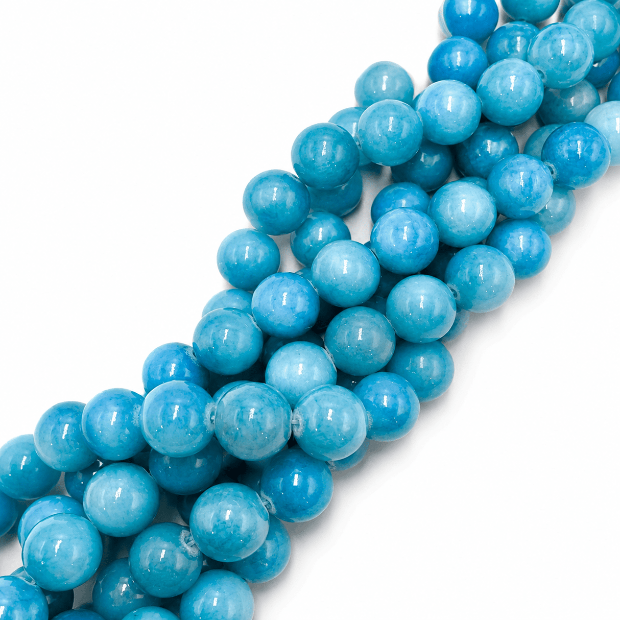 Jade - Turkis-Runde (12mm) - Uniq Perler - 123247