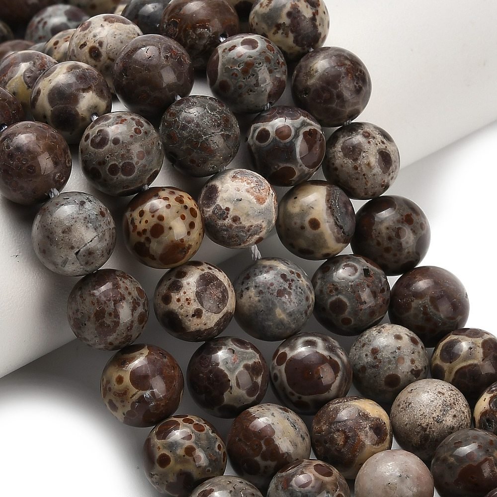 Jaspis Perler – Runde (10mm) - Uniq Perler -